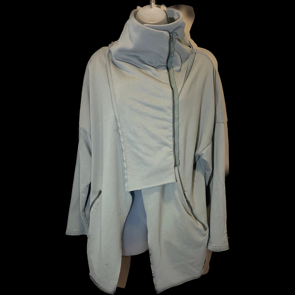 MIA cotton blend jacket sage color size 1 EU or S USA boho style
